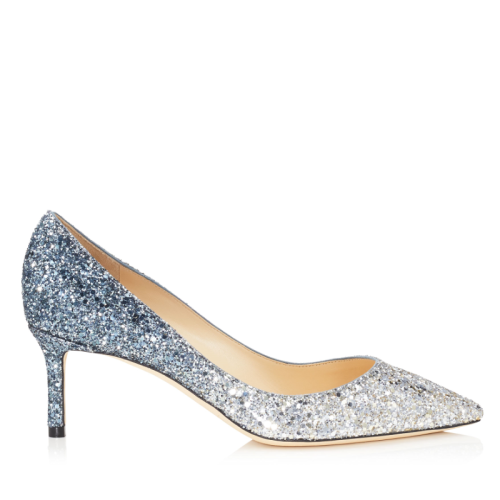 Jimmy Choo/周仰杰  女士经典款ROMY蓝色渐变亮片6CM高跟鞋 ROMY60BRE