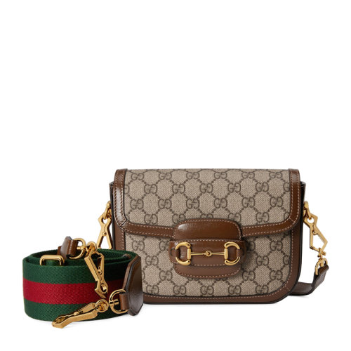 GUCCI/古驰  1955系列 女士迷你马衔扣单肩包斜挎包女包 658574-HUHHG-8565（配可拆卸双肩带）