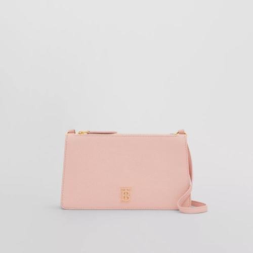  BURBERRY 22年秋冬 女士 TB 粒纹皮革专属标识迷你肩背收纳袋 80626991