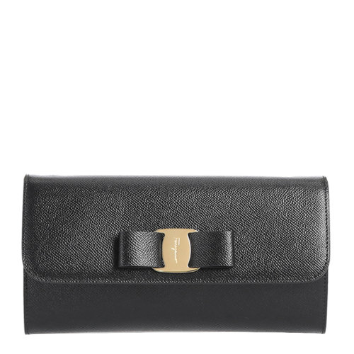 Salvatore Ferragamo/菲拉格慕 女士黑色金属徽标链条包单肩包女包 22-D523-724343