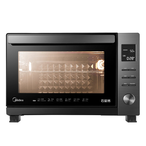 Midea/美的石窑烤32L家用电烤箱T4-321F黑钻石窑立体烤