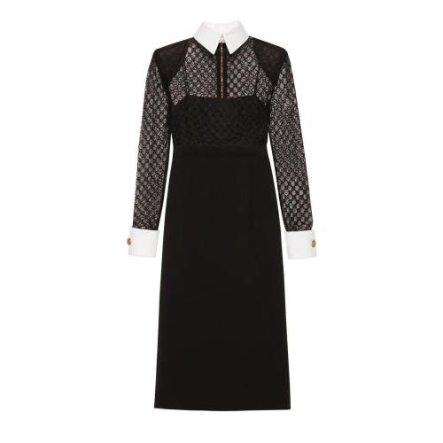  GUCCI古驰 22年秋冬 女士 GG刺绣薄纱连衣裙 678693 XJDYO 1043 预定商品2-6周发货