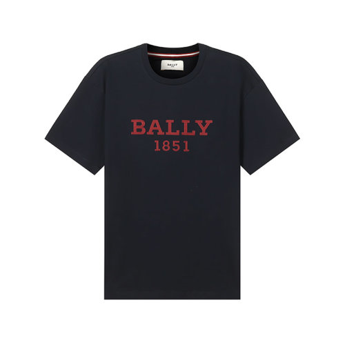 BALLY/巴利  男士短袖T恤 男士棉质圆领短袖T恤LOGO图案 M5BA750F 7S347