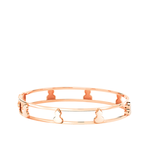 QEELIN/麒麟珠宝 22春夏新款Wulu系列 18K金玫瑰金葫芦造型手镯WU-040-8BN145-RG