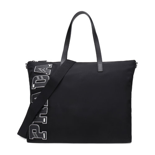 PRADA/普拉达 男士织物/配皮手提单肩斜挎包 2VG024 2ED3