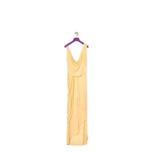  LOEWE罗意威 22年秋冬 女士 连衣裙 Chain draped dress in viscose S540Y09XDK-8140