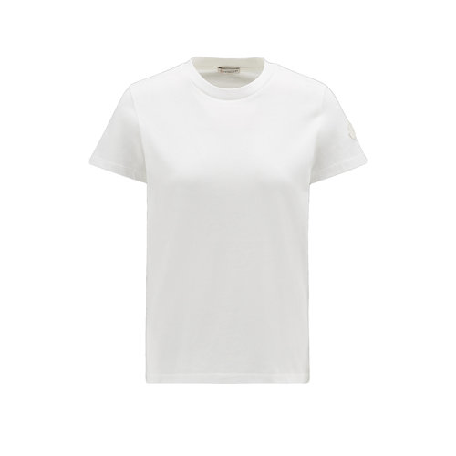 Moncler/蒙克莱 22年秋冬新款 女士蛋壳白色纯棉短袖T恤H20938C00005829HP033