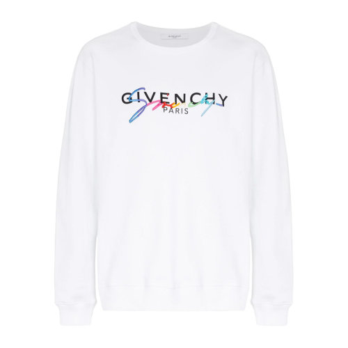 Givenchy/纪梵希 男装 服饰 圆领棉质彩色logo图案长袖T恤  男卫衣 BMJ03C30AF