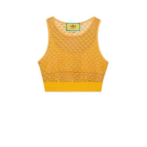  GUCCI古驰 22年秋冬 女士 adidas x Gucci联名系列GG薄纱上衣 693448 XJECA 7456