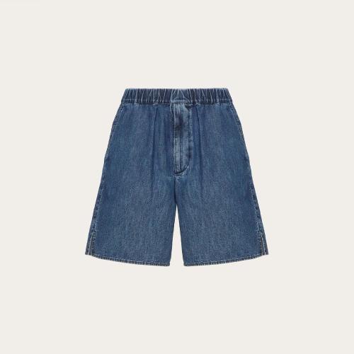  VALENTINO华伦天奴 22年秋冬 男士 短裤 SHORT EN CHAMBRAY DENIM XV3DD01L84B558