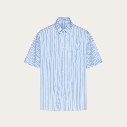  VALENTINO华伦天奴 22年秋冬 男士 短袖衬衫 CHEMISE EN COTON A_VEC BRODERIE VALENTINO*w* 1