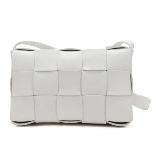 Bottega Veneta/葆蝶家 新款CASSETTE系列小羊皮双面正交编织单肩斜挎包578004 VMAY1 9007