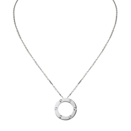 CARTIER/卡地亚 LOVE 18K金白金钻石项链 镶嵌3颗钻石 B7014600