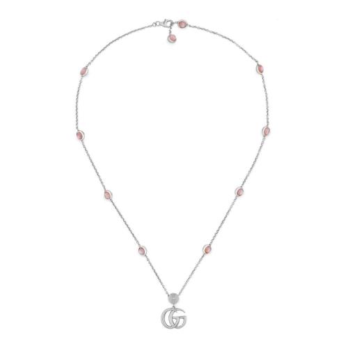 GUCCI古驰 22年秋冬 女士 双G珍珠母贝项链 527399 J8440 8164