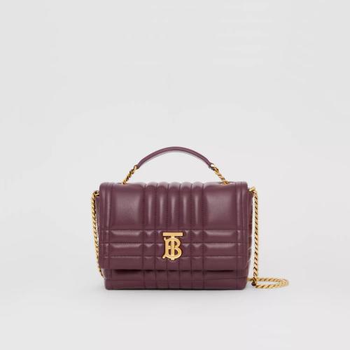  BURBERRY 22年秋冬 女士 Lola – 小号绗缝羔羊皮学院风萝纳包 80494471