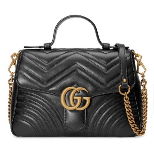  GUCCI古驰 22年秋冬 女士 GG Marmont系列小号手提包 498110 DTDIT 1000 预定商品2-6周发货