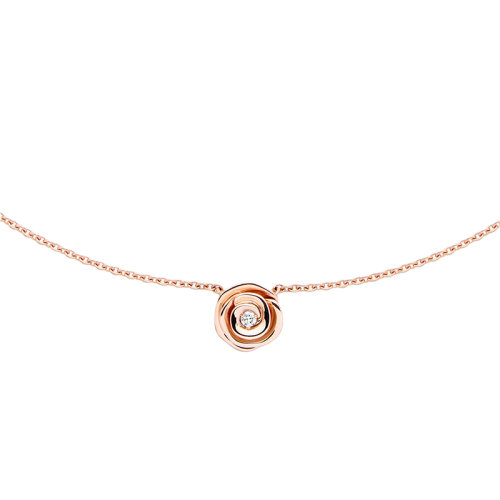 DIOR/迪奥 22春夏新款ROSE COUTURE系列 小号18k金玫瑰金镶嵌钻石项链JRCO95001_0000
