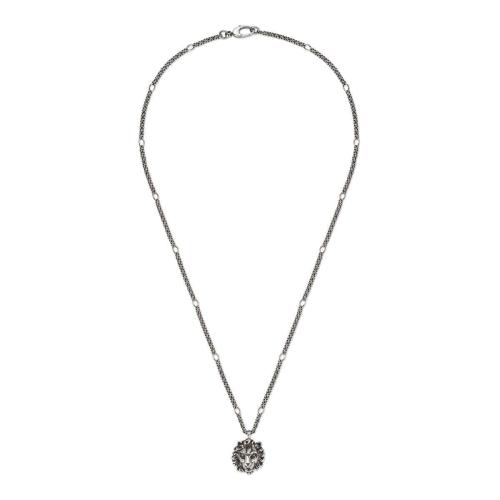 GUCCI古驰 22年秋冬 女士 狮头吊坠项链 410673 I4601 8111