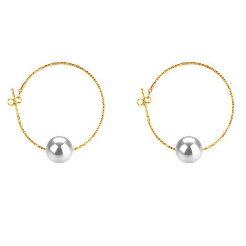 zhuella/珠艾乐 日本akoya海水珍珠 18k金简约耳环耳钉耳饰