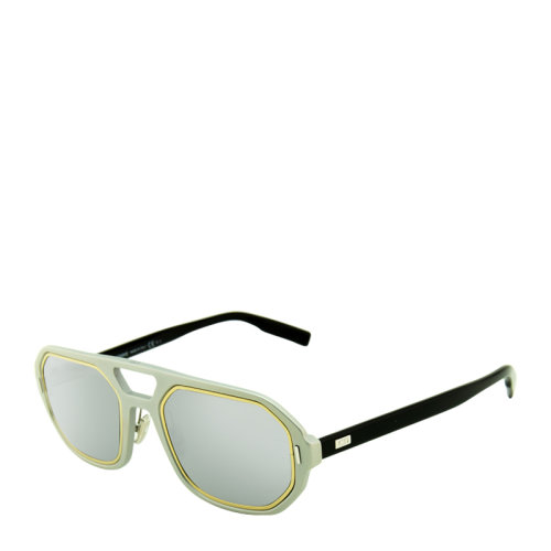 DIOR/迪奥 个性 时尚 不规则 长方形 全框 男女款太阳镜 磨砂灰白框 墨镜 眼镜 AL13.14 54mm DIOR 迪奥