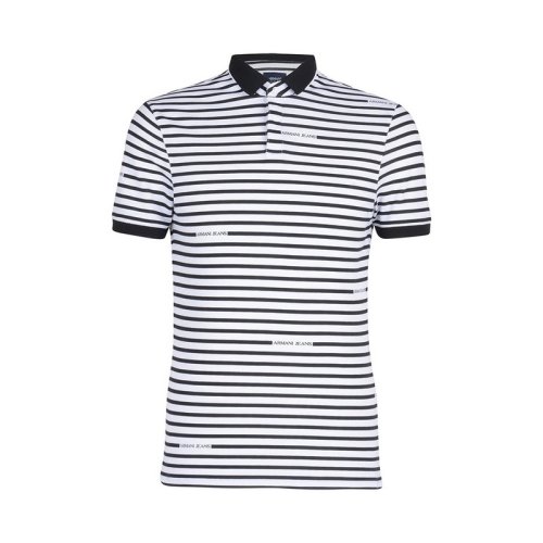  ARMANI JEANS/阿玛尼牛仔 男士条纹棉质短袖POLO衫 3Y6F25 6JPTZ 22RB PLFSX