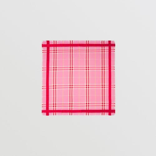  BURBERRY 22年秋冬 女士 格纹丝毛混纺大号方巾 80550141