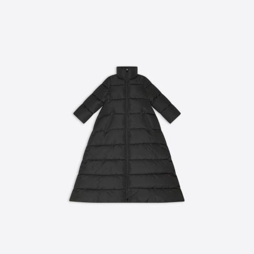  BALENCIAGA巴黎世家 22年秋冬 女士 大衣 Womens Maxi Bow Puffer in Black 704540TYD361000