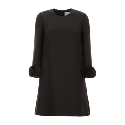 Valentino/华伦天奴  女裙 时尚百搭 女士黑色羊毛连衣裙 SB3VANK01CF 0NO