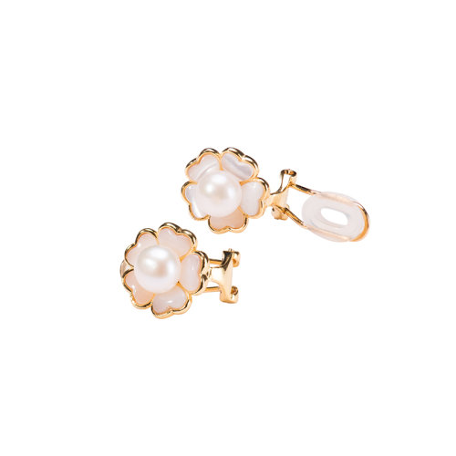 GeleiStory/GeleiStory优雅系列无暇珍珠贝壳耳夹Sun flower太阳花 店铺特惠