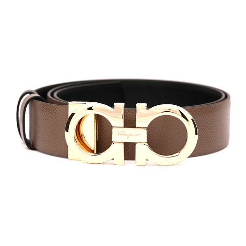 Salvatore Ferragamo/菲拉格慕荔枝纹牛皮革双面用女士皮带腰带23A5640