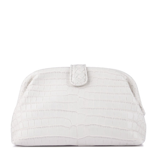 【秒发】Bottega Veneta/葆蝶家 女士鳄鱼皮优雅手拿包