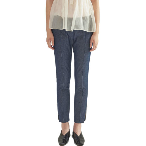 nisiss/怡夕19秋冬硬挺收脚牛仔裤女士牛仔裤n141ap15