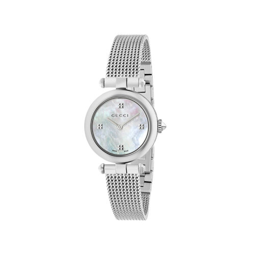 预订1-2周 GUCCI/古驰  古驰Diamantissima系列石英机芯钢表带珍珠贝母表盘女士腕表27毫米 602512J6A708504