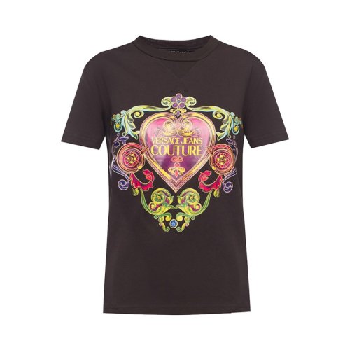  VERSACE JEANS COUTURE 女士黑色棉质短袖T恤 B2HVB7E0 30311 899 PLFSX