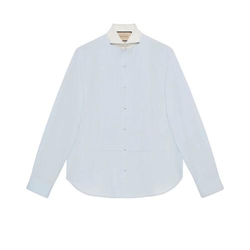  GUCCI古驰 22年秋冬 男士 棉府绸方形衬衫 685979 ZAJFM 4375