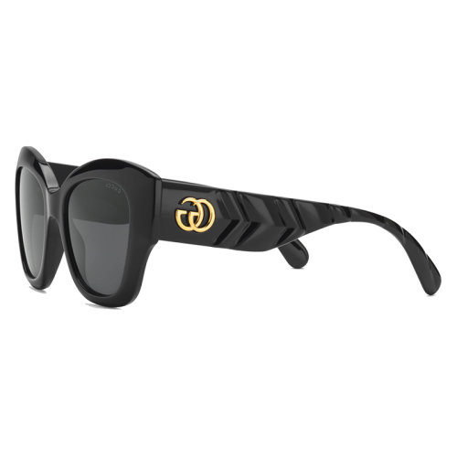 GUCCI/古驰 女士黑色/灰色猫眼塑料太阳镜 642985J16911012