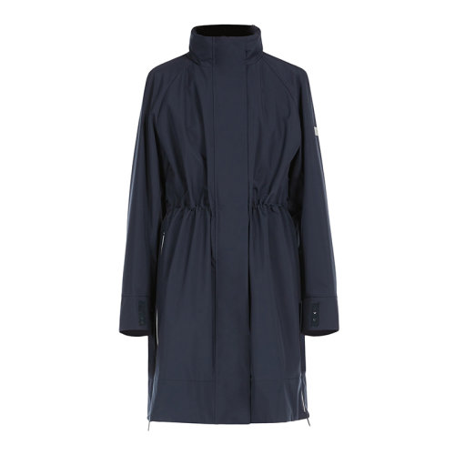 MaxMara/麦丝玛拉 22年早春新款 VICINI系列 女士深蓝色涤纶多层科技面料可折叠风帽防水风衣夹克3021022606001