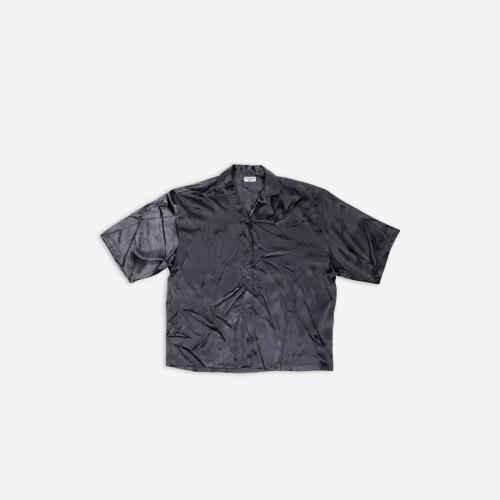  BALENCIAGA巴黎世家 22年春夏 女士 短袖衬衫 Womens Shirt in Black 698414404B51000