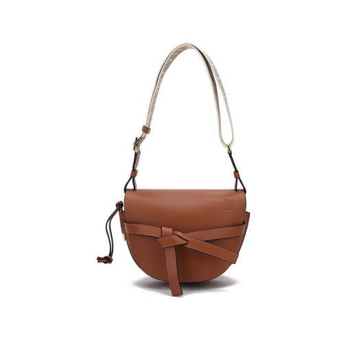 LOEWE/罗意威 女士Gate系列牛皮革单肩斜挎包马鞍包小号 A650T20X40