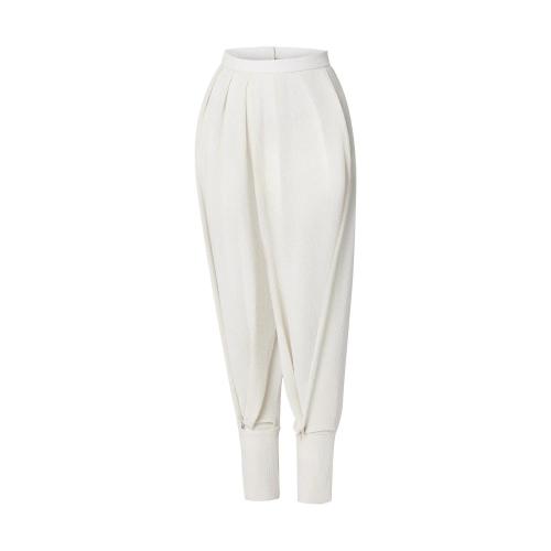  LV路易威登 22年秋冬 女士 休闲裤 PANTALON CAROTTE EN SOIE TEXTURéE 1AAYJH 1AAYJG 1AAYJF