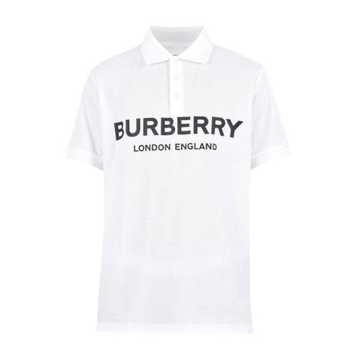 BURBERRY/博柏利 男士白色棉质短袖POLO衫 80094981