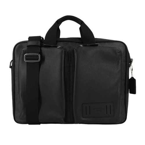 COACH/蔻驰 男士黑色PVC配皮手提包公文包男包 F5665QBQBE