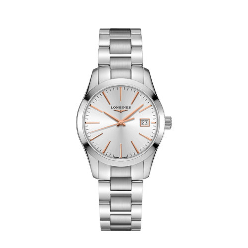 LONGINES/浪琴 康铂系列精钢石英机芯女士腕表34毫米 L2.386.4.72.6