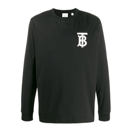 BURBERRY/博柏利 男士 服装 黑色字母印花 男士长袖T恤