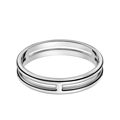 HERMES/爱马仕 经典Ariane系列 18K金白金结婚戒指H119834B