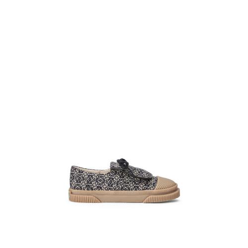  LOEWE罗意威 22年秋冬 女士 休闲运动鞋 Anagram flap sneaker in jacquard and calfskin L814 预定商品1-3周发货