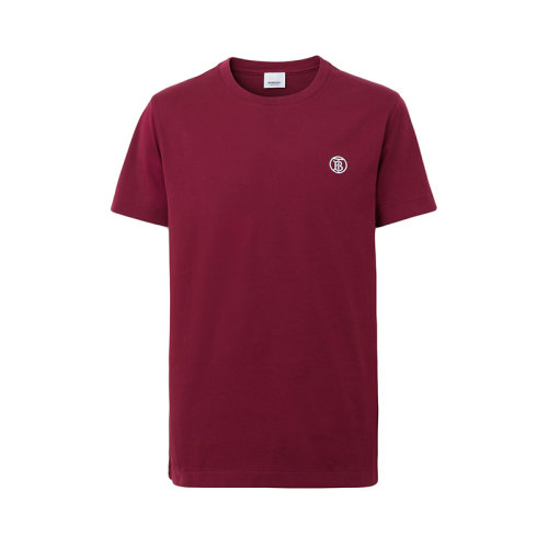 BURBERRY/博柏利 22年春夏新款 男士红色纯棉专属标识装饰短袖T恤80570891