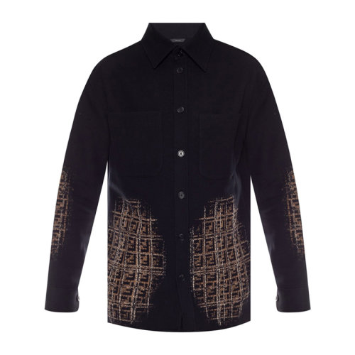 Fendi/芬迪  男装 服装 羊毛棉质混纺经典款长袖外套时尚 男士夹克外套