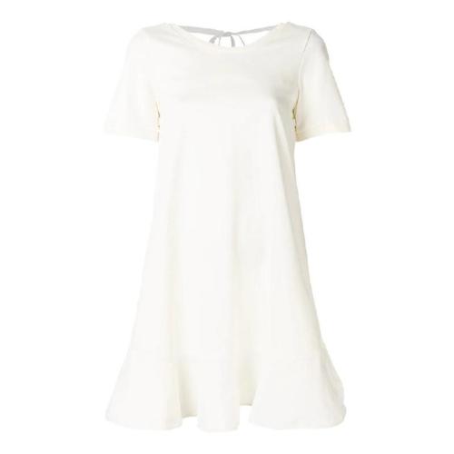 Moncler/蒙克莱 女士奶油色棉质连衣裙 8560200 809AD 034