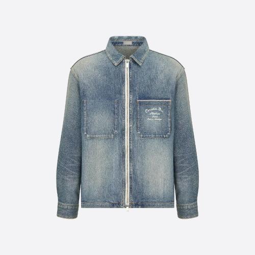  DIOR迪奥 22年秋冬 男士 夹克 拉链外套衬衫 313D487AY988_C580